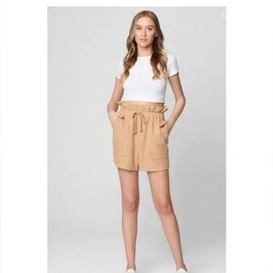 Blank NYC- Tan (Incense) Paperbag Linen Short / Size L / NWT